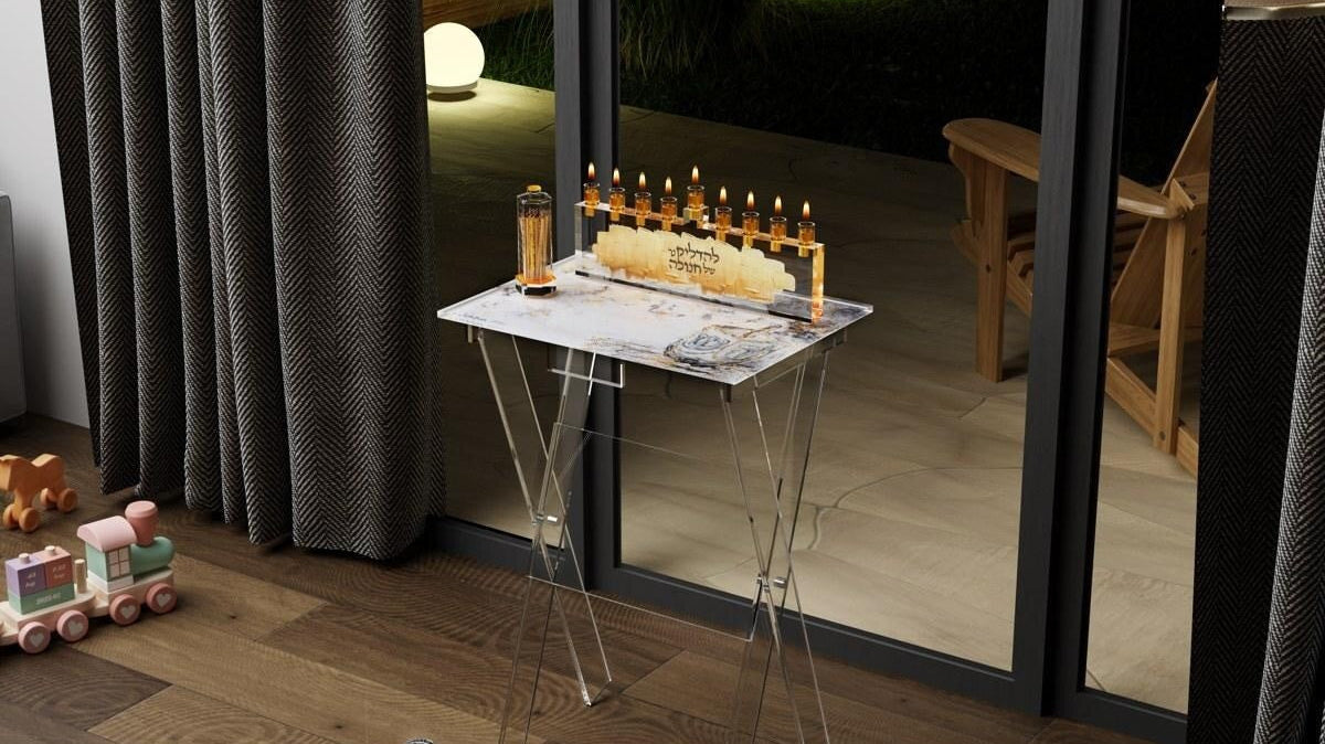 Folding Menorah Tables for Smaller Homes