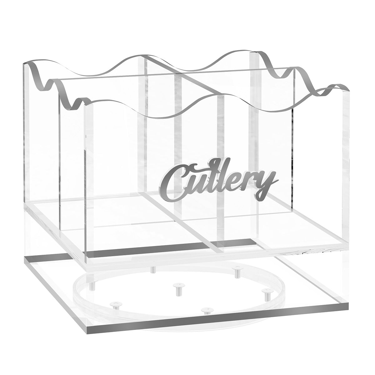 Swivel Wave Cutlery Holder Silver Feldart USA