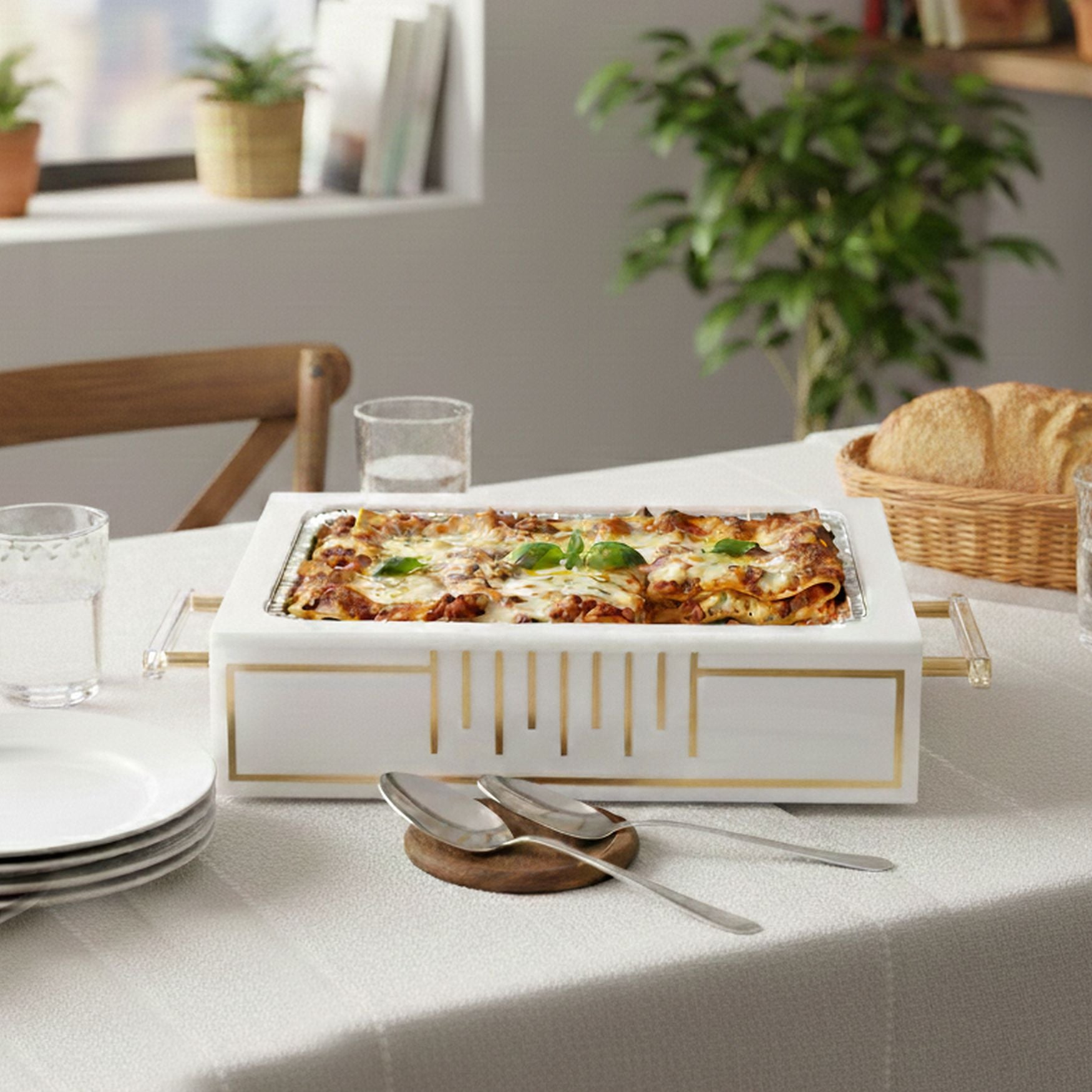 Classic 9 x 13 Pan Holder Lucite Tableware Judaica | Feldart