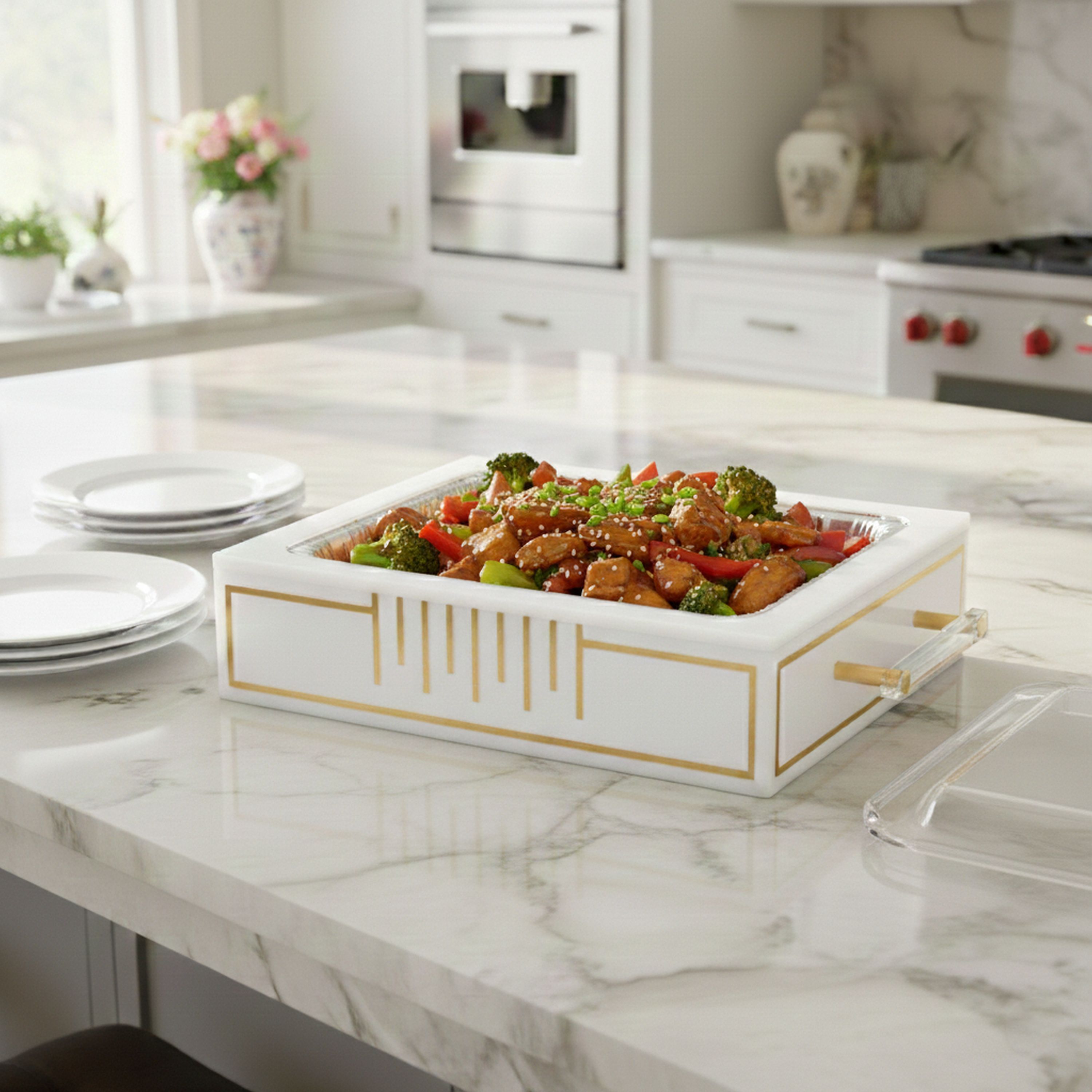 Classic 9 x 13 Pan Holder Lucite Tableware Judaica | Feldart